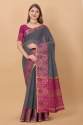 Soft Cotton Silk Saree With Chit Pallu thumb 8
