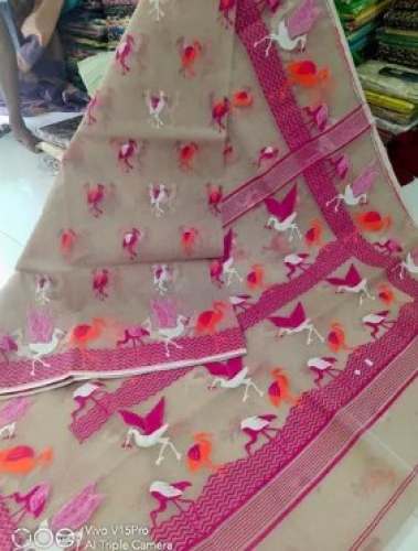 Indian Jamdani Dhakai Cotton Saree  by Anik Saree