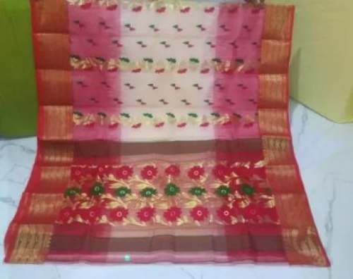 Pure Cotton Tant Benarasi Saree  by Anik Saree