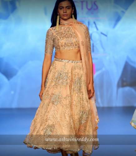 Designer Orange Lehenga Choli For Ladies by Ashwini Reddy