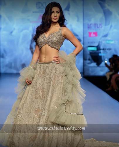 New Collection Grey Shade Lehenga Choli For Women by Ashwini Reddy