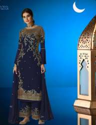 Neavy Blue Embroidery Suit For Women