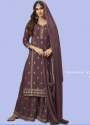 New Arrival Brown Semi Stitch Suit For Women