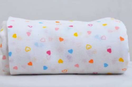 White color Cotton Muslin Baby Swaddle Blanket by Trulife Textiles Private Limited