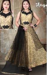 Stylish Ladies Cream Color Gown 