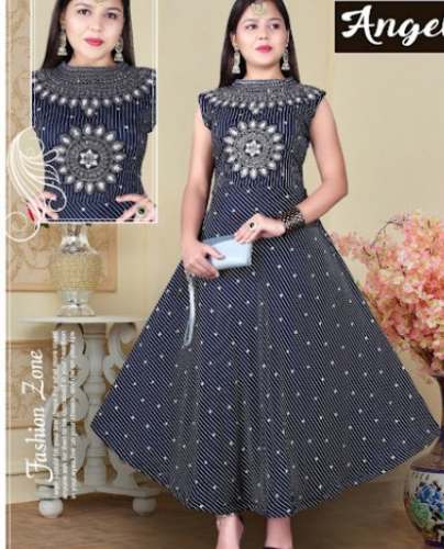 Trendy Grey Party wear Gown  by ANGEL INDUSTRIES