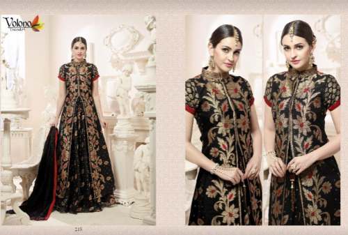 New Collection Banarasi Black Semi Stitch Suit