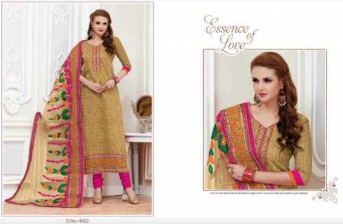 New Semi Stitch Printed Churidar Suit For Women  by Volono Trendz