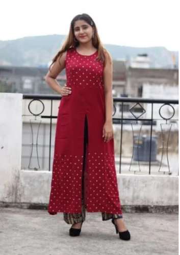 Rayon Kurti With Pant Set
