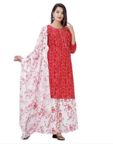 Rayon Kurti With Skirt