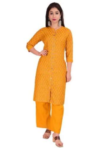 Jaipuri Print Kurti Palazzo Set by Manisha Creation