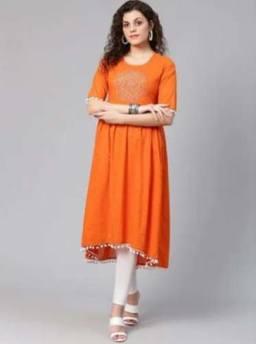 Ladies Long Cotton Kurti by Manisha Creation