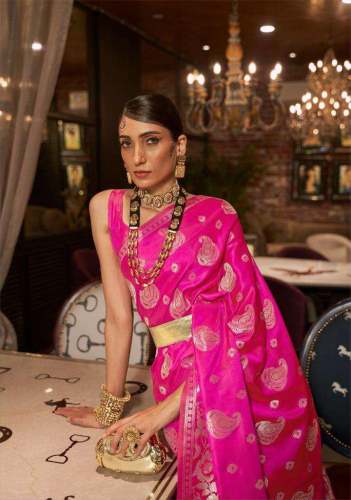 KRISTINE SILK Pure Satin Silk Saree