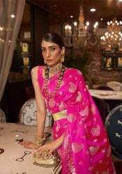 KRISTINE SILK Pure Satin Silk Saree