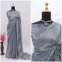 New Collection Georgette Sequence Saree For Women thumb 1