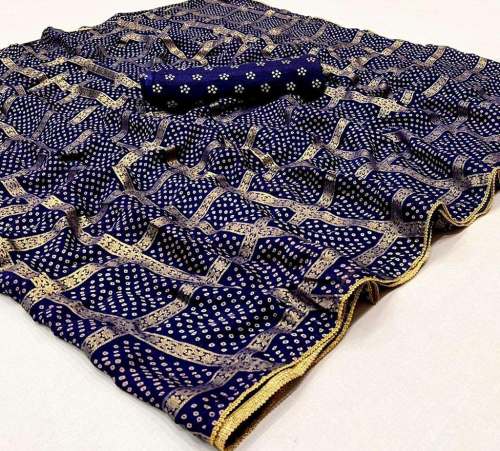 New Collection Ritika Bandhej Foil Work Saree by dev textile
