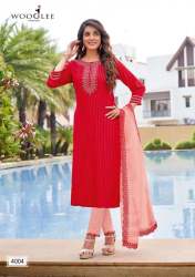VIRANGNA  Hand Work Rayon Kurti Set 