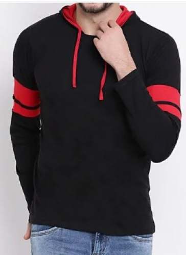 Full Sleeve Mens Hooded T shirt 