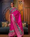 Designer Japan crape satin saree thumb 1