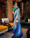 Designer Japan crape satin saree thumb 3