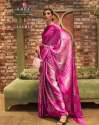 Designer Japan crape satin saree thumb 4