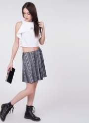 Fancy Short Pleated Skirt 