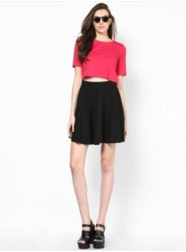 Half Sleeve Crop Top T shirt for Girl by Femella Fashions Pvt Ltd