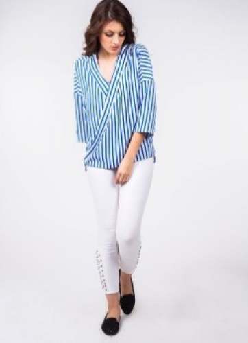 Stylish Striped Design Girls Tops