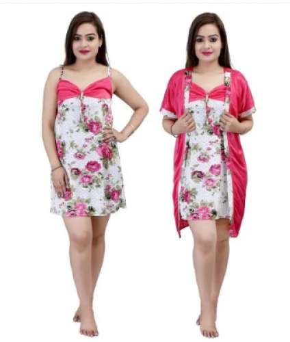 Ladies Fancy Short Nighty by Seema Impex