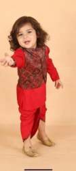 Silk Kids Boys Kurta Dhoti Jacket