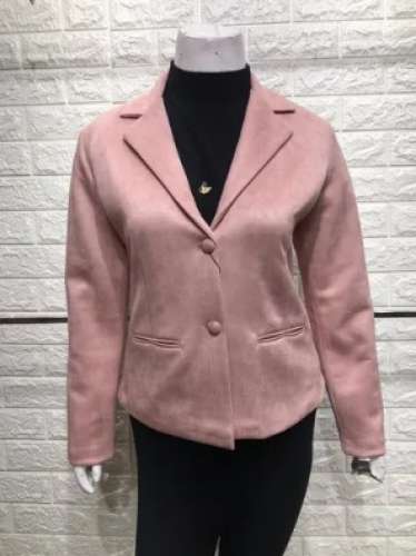 Ladies Casual Suede Blazer