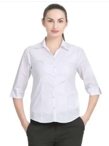 Ladies Plain Cotton Shirt by Mausam Impex
