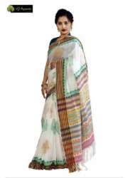 VJ Apparels Block Print Cotton Saree