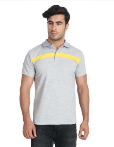 Men Polyester Plain T-Shirt by Dafta Enterprises