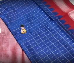 New Collection Blue Saree For Ladies