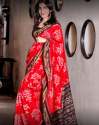 new-handloom-red-ikkat-cotton-saree-for-women