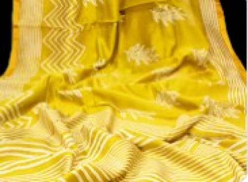 New Yellow Printed Saree For Ladies by Swadeshi Boutique