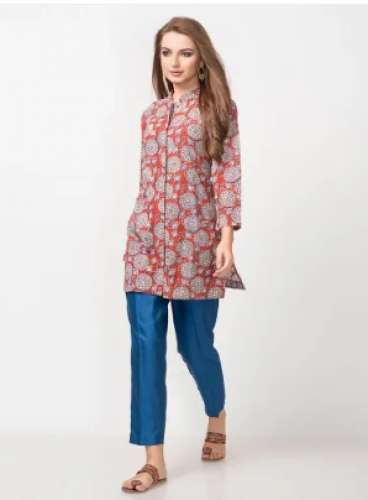 Ladies Rayon Printed Kurti by Mad Fashion Exim