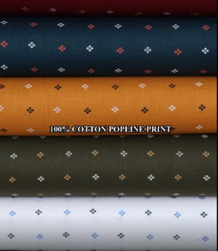 Poplin Printed Shirting Fabric