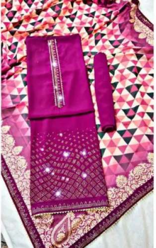 Ladies Fancy Unstitched Suit by Pahwa Creation