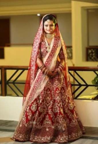 Bridal Wear Silk Embroidered Lehenga Choli  by Nikita Bhushan