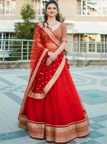 Festive Wear Red Lehenga Choli  by Nikita Bhushan