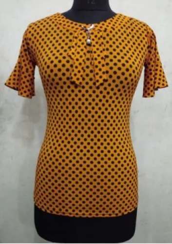 Casual Wear Polka Dot Top  by Batra Collection