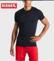 Redbox Present Breathable Black Cotton Lycra Tshirt 
