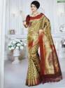 Kanchipuram Silk Embroidered Saree thumb 1