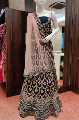 Georgette Lehenga Choli With Embroidery by Sananda Boutique