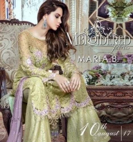 Pista Green Embroidered Pakistani Suit by Sadaf Collection