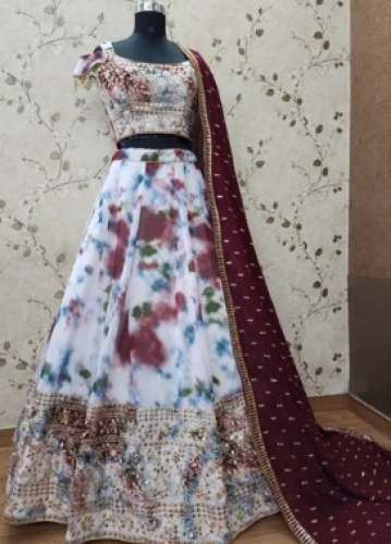Embroidered Georgette Party Wear Lehenga Choli