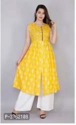 Sunny Yellow Kurti Palazzo Suit 