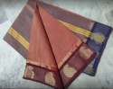 Brown Cotton Handloom Saree For Women